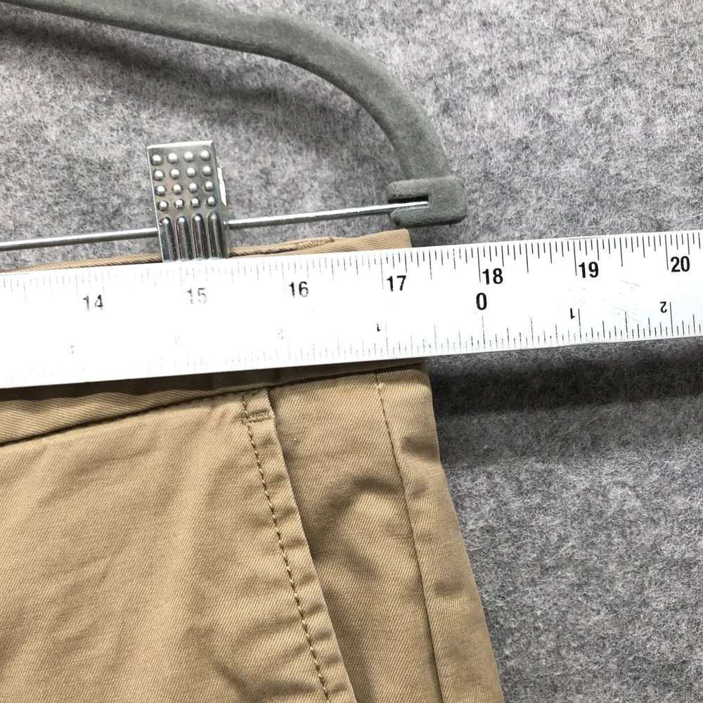 Banana Republic Lived-In Straight Chino Pants Mens 33x32 Acorn Tan Khaki Stretch